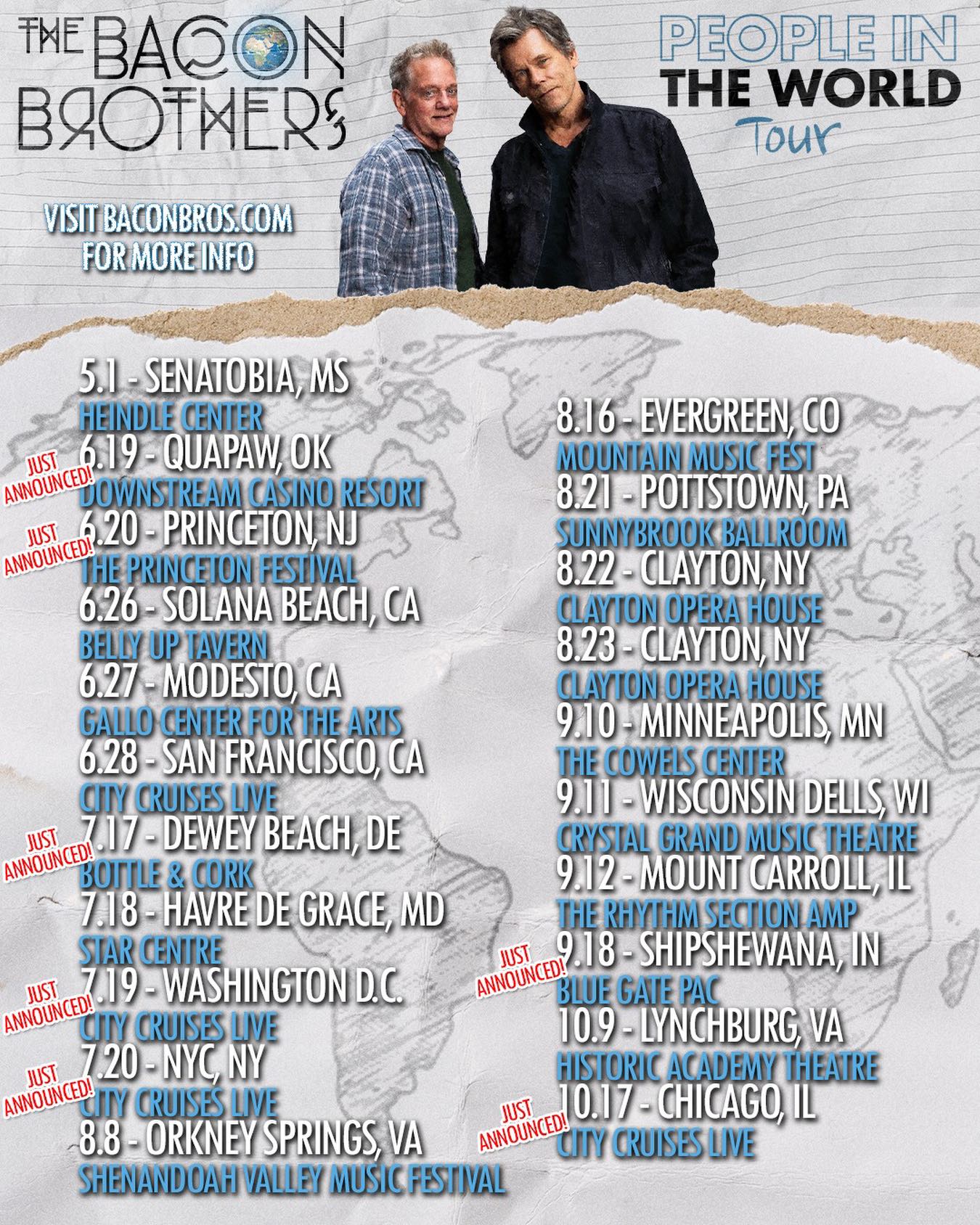 The Bacon Brothers People In The World Tour Poster 2026